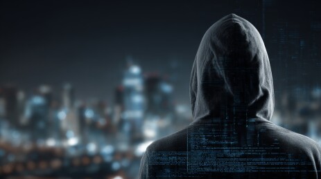 黑客背影与城市数据