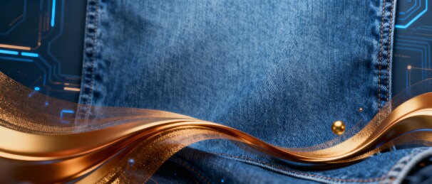 鎏金牛仔科技风品牌发布会背景