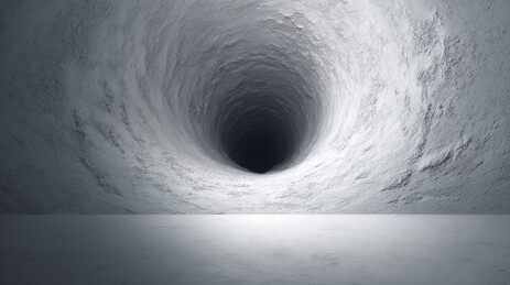 白色粗糙质感圆形隧道深渊背景