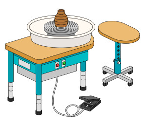 陶艺工具拉坯机陶艺机手工制作电动陶泥机