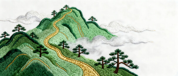 绣线山林云雾图