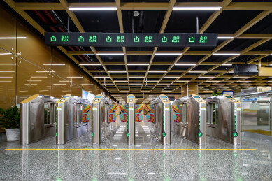 现代地铁站闸机鸡出入口