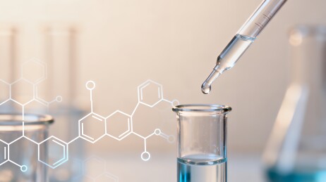 滴管向试管滴加液体分子结构图示