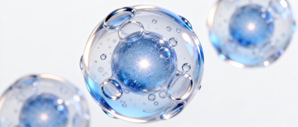 晶透玻球科技感医美发布会背景