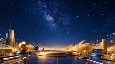 金块星轨未来科技发布会背景