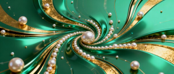 贝壳珍珠轻奢美妆发布会背景