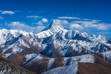 川西贡嘎雪山冬季风光