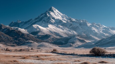 雪山荒野风光图