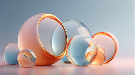 玻璃球体艺术摆件