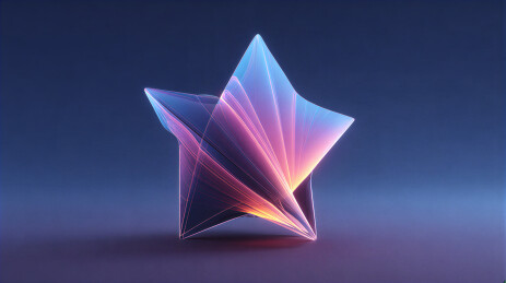 发光的立体星形图案