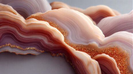 带有金色闪粉的层叠玛瑙纹理