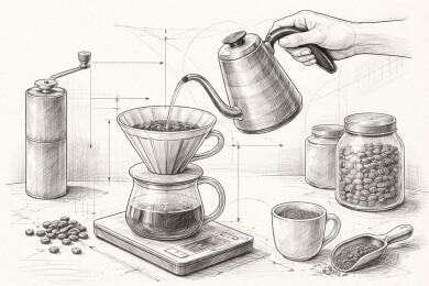 手冲咖啡的冲煮步骤