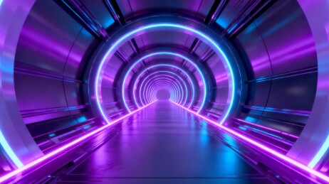 激光线条科技感元宇宙发布会主视觉