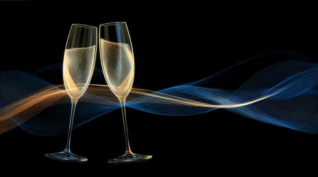 高脚香槟杯波浪线