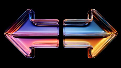 透明彩色双箭头