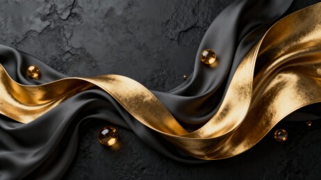 金丝绸缎与玻璃珠