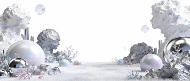 粉金幻境轻奢美业双主题背景