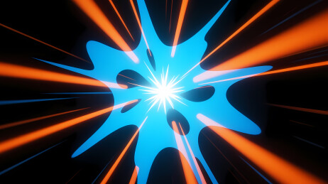 蓝橙放射爆炸光效