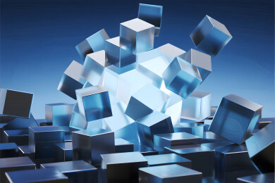 科技感立体方块矩阵