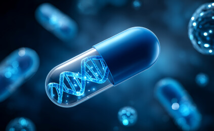 DNA胶囊科技概念图