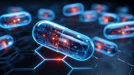 科技感药丸医疗科技概念
