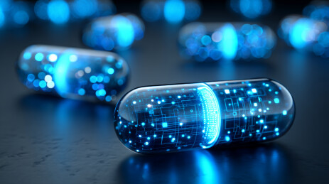 科技感药丸医疗科技概念