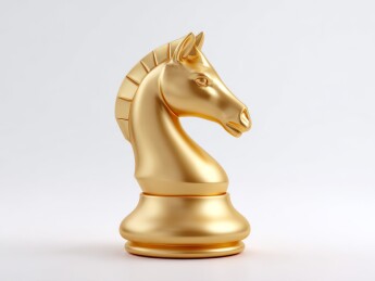 一颗金色的象棋马