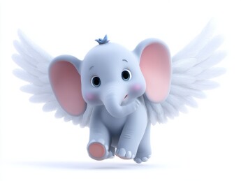 一只长翅膀的小象