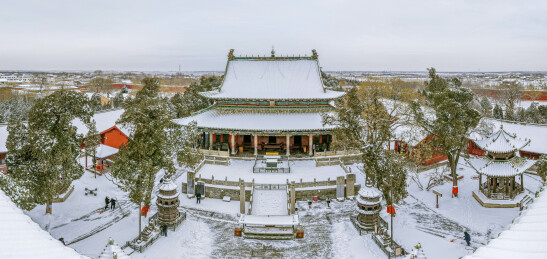 山西运城：关公故里迎瑞雪