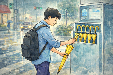 雨天共享雨伞租借