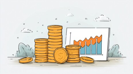 金融投资指数统计立体图标