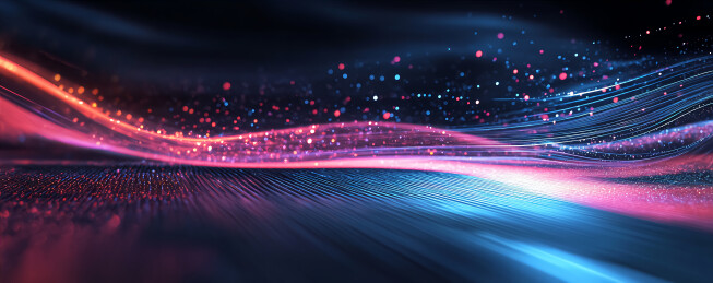 夜空穿梭的光束线科技背景