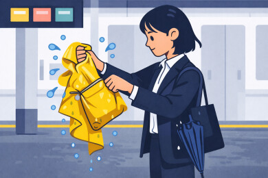 雨天通勤整理雨衣