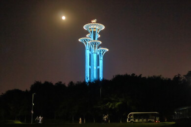 北京奥林匹克塔夜景