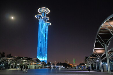 北京奥林匹克塔夜景