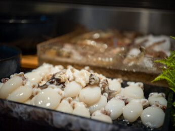 生鲜小墨鱼展示