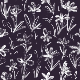 手绘花卉植物家纺用品服装面料印花图案