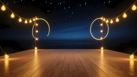 梦幻星空灯串装饰