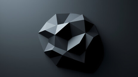 几何立体结构深灰背景