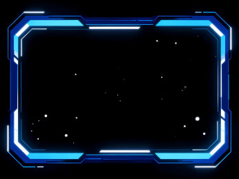 蓝色渐变科技感 HUD 边框背景
