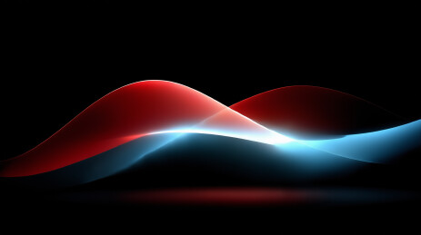 黑底红蓝渐变抽象流体背景