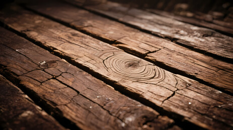 深棕色木纹裂痕特写