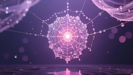 紫白发光球形结构