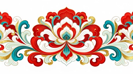 传统缠枝纹国风主视觉