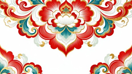 传统缠枝纹国风主视觉