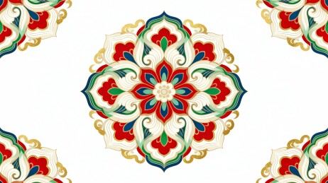 传统缠枝纹国风主视觉