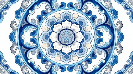 传统缠枝纹国风主视觉