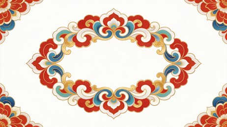 传统缠枝纹国风主视觉