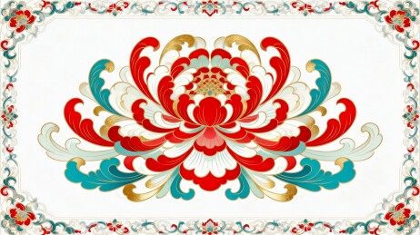 传统缠枝纹国风主视觉