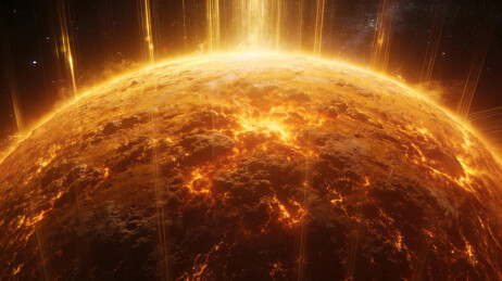 炽热星球宇宙景象